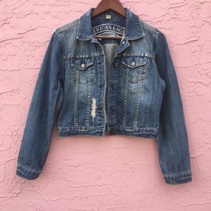 American Eagle Outfitters Distressed Denim Jacket